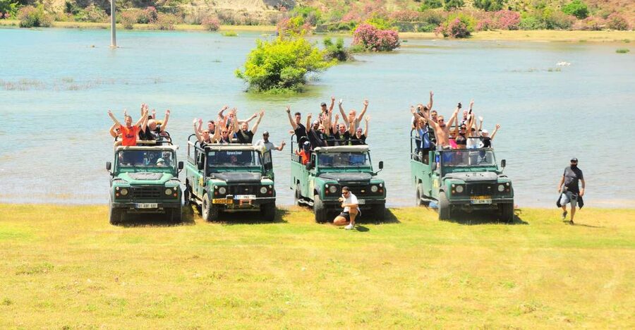 Side: Green Canyon and Waterfall Jeep Safari with Lunch - Taurus Mountains off-road and the quick Roman Aquaduct photo break