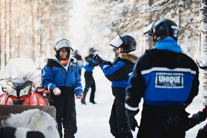 Snowmobile Safari into the Arctic Circle Forest - Family-Friendly Means Family Setup: How Kids Ride