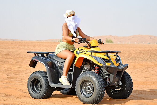 Sunset Desert Safari Quad bike Camel ride Sand Board & BBQ Dinner - Entertainment, Sheesha, and the Small Details That Make It Feel Real