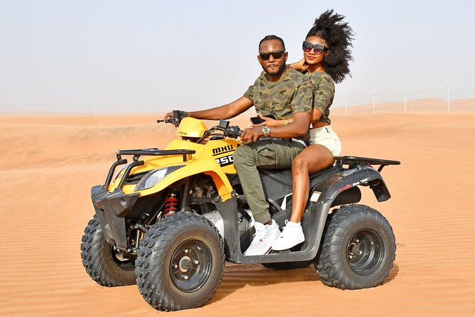 Sunset Desert Safari Quad bike Camel ride Sand Board & BBQ Dinner - Price and Value: What You Get for Around $70