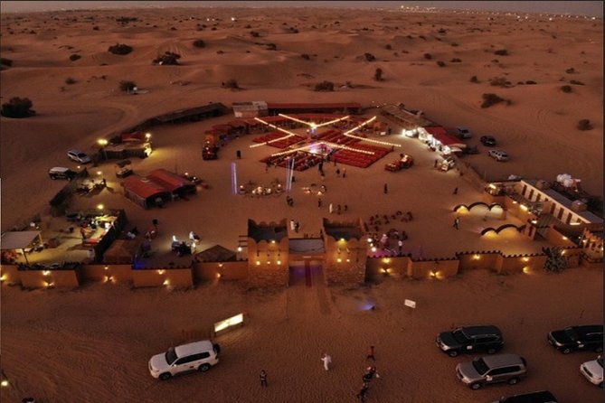 Sunset Desert Safari With BBQ Dinner, Camel Ride, Belly Dancing from Dubai - RAH Desert Camp Arrival: Camel Ride, Henna, Coffee and Dates