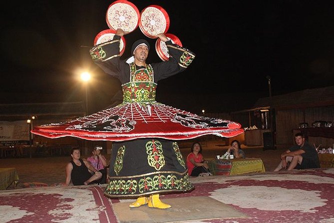 VIP Dubai Desert Safari with Dinner served at table and 3 live Shows - The 3 live shows: belly dance, Tanoura, and fire