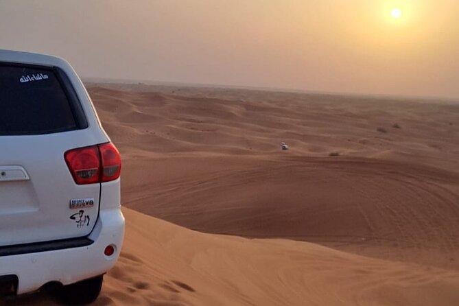 VIP Dubai Desert Safari with Quadbike,Sandboarding & BBQ dinner - Camel Ride and Sunset Photos: Small Time on a Big Stage