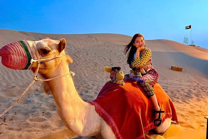 VIP Dubai Desert Safari with Quadbike,Sandboarding & BBQ dinner - Camp Extras: Henna, Arabic Costumes, and Welcome Drinks